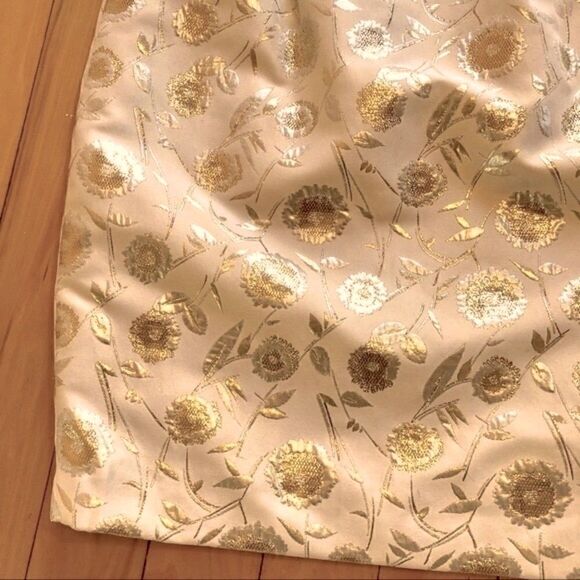 CARMEN MARC VALVO JEWEL EMBELLISHED IVORY & CHAMPAGNE GOLD DRESS 6 NWT - Picture 4 of 16